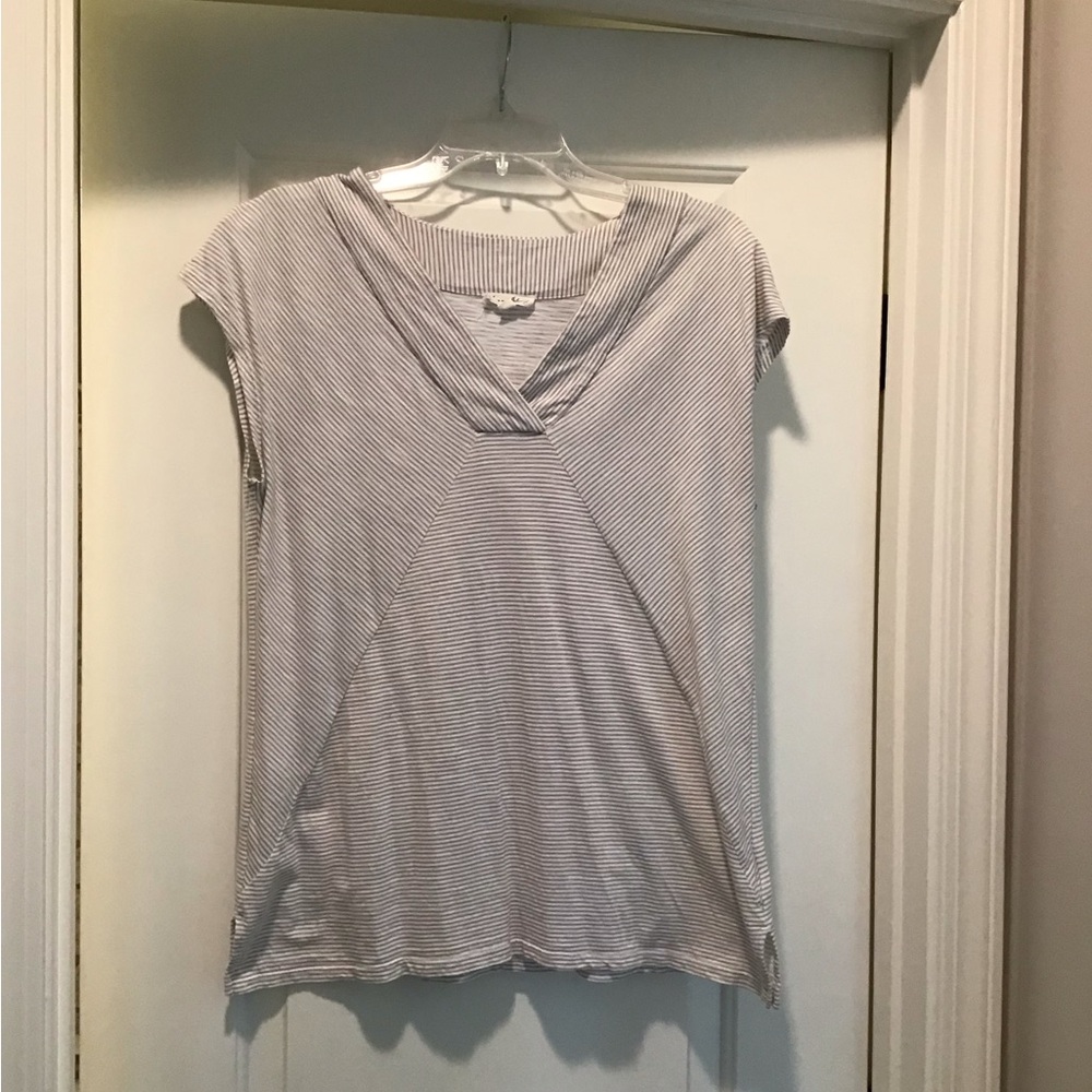 Striped V-Neck Women's Top